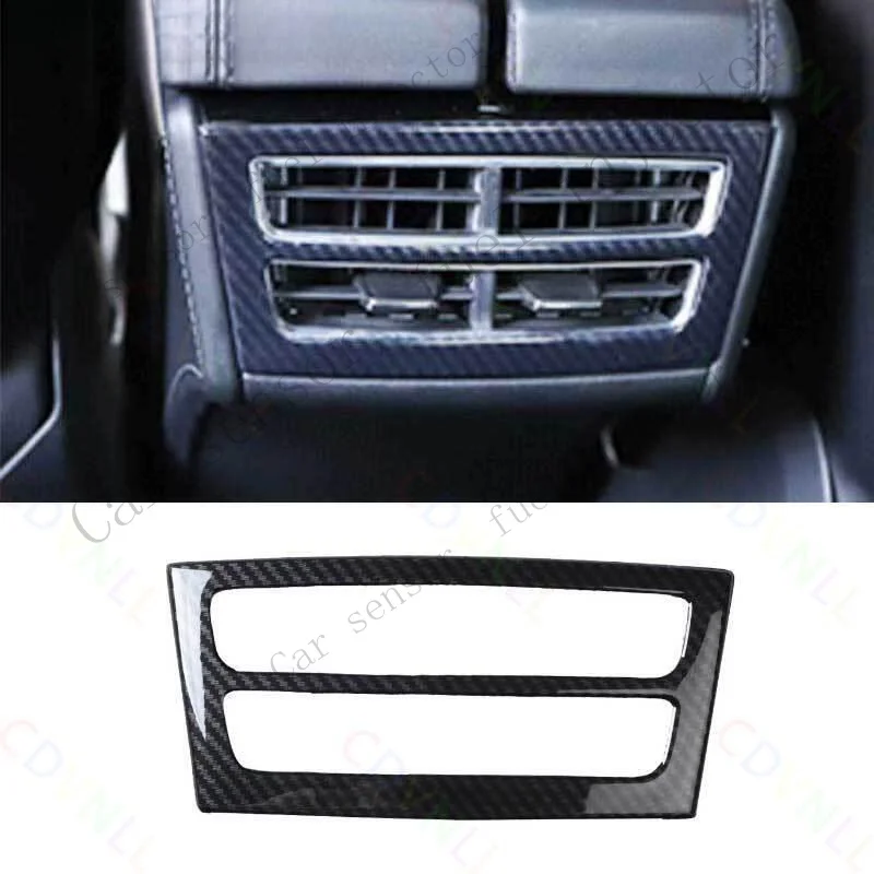 Q+ For Tesla Model X S 12-21 ABS Carbon Fiber Rear Seat Air Outlet Vent Frame Cover