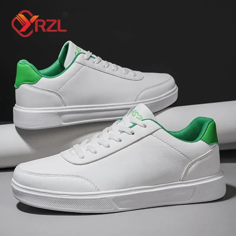 YRZL Men White Shoes Couple Casual Skateboard Shoes Comfortable Sneakers Lightweight Walking Women Tenis Shoes Plus Size 36-46