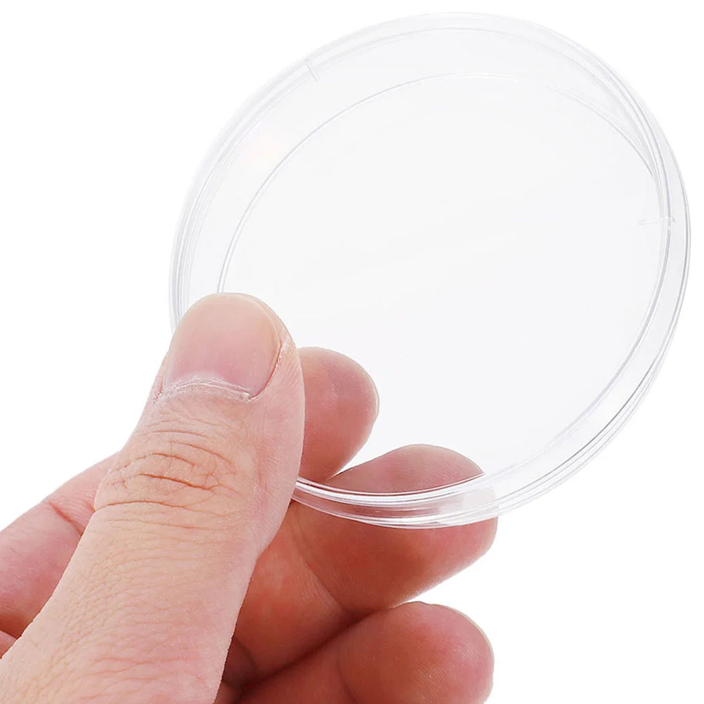 10 Pcs Disposable Petri Dish Agar Laboratory Fish Tank Cushion Plate Lids Glassware Plates Food Containers with Miniature