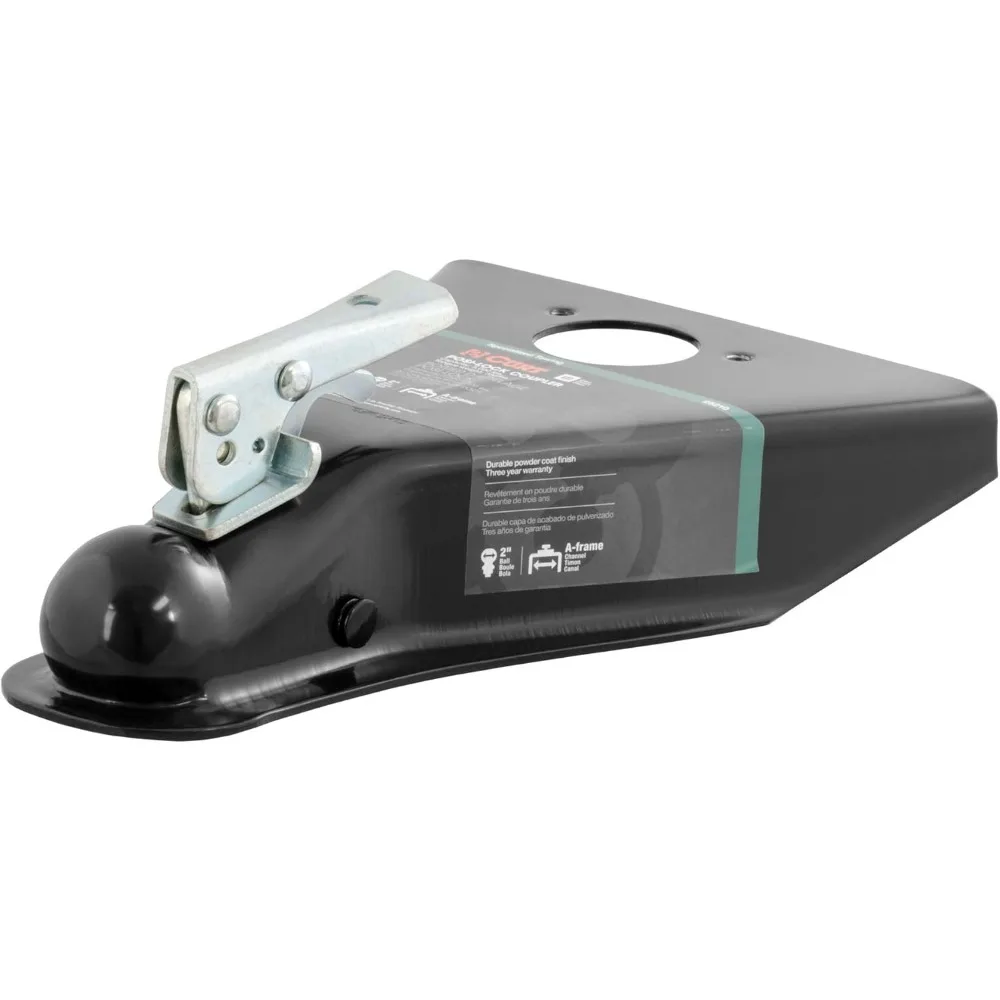 

Черная муфта прицепа с А-образной рамой и 2-дюймовым шаром сцепного устройства, поддерживает до 5000 фунтов для безопасного буксировки