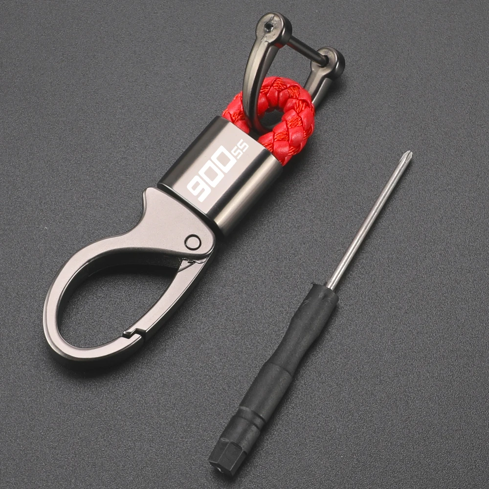 For DUCATI 900SS 900 SS 1991 1992 1993 1994 2002 360° Rotable Keychain Keyring Key Chain Holder Lanyard Motorcycle Accessories