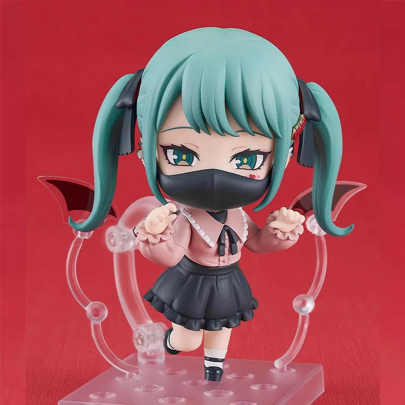 10.5CM 2024 New Anime Hatsune Miku Vampire Girl Q version kawaii Figure Shape is movable PVC Model Toys Doll Ornaments Gifts