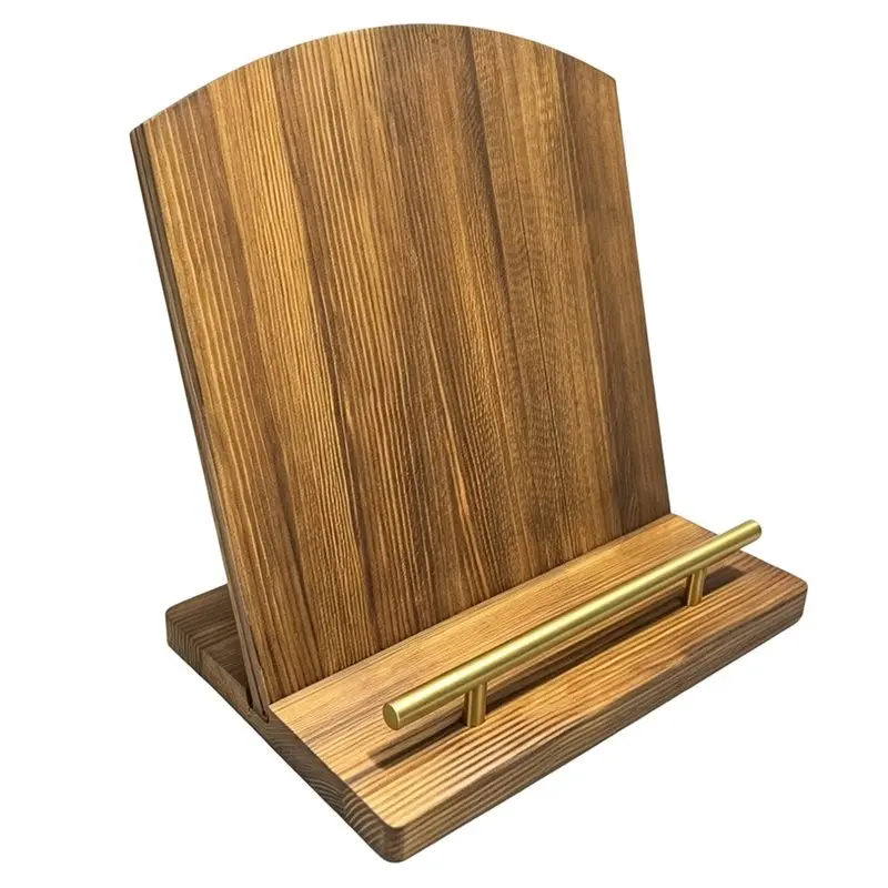 ABMR-2 In 1 Recipe Book Holder Kitchen Serving Tray Rustic Cook Book Holder Stand