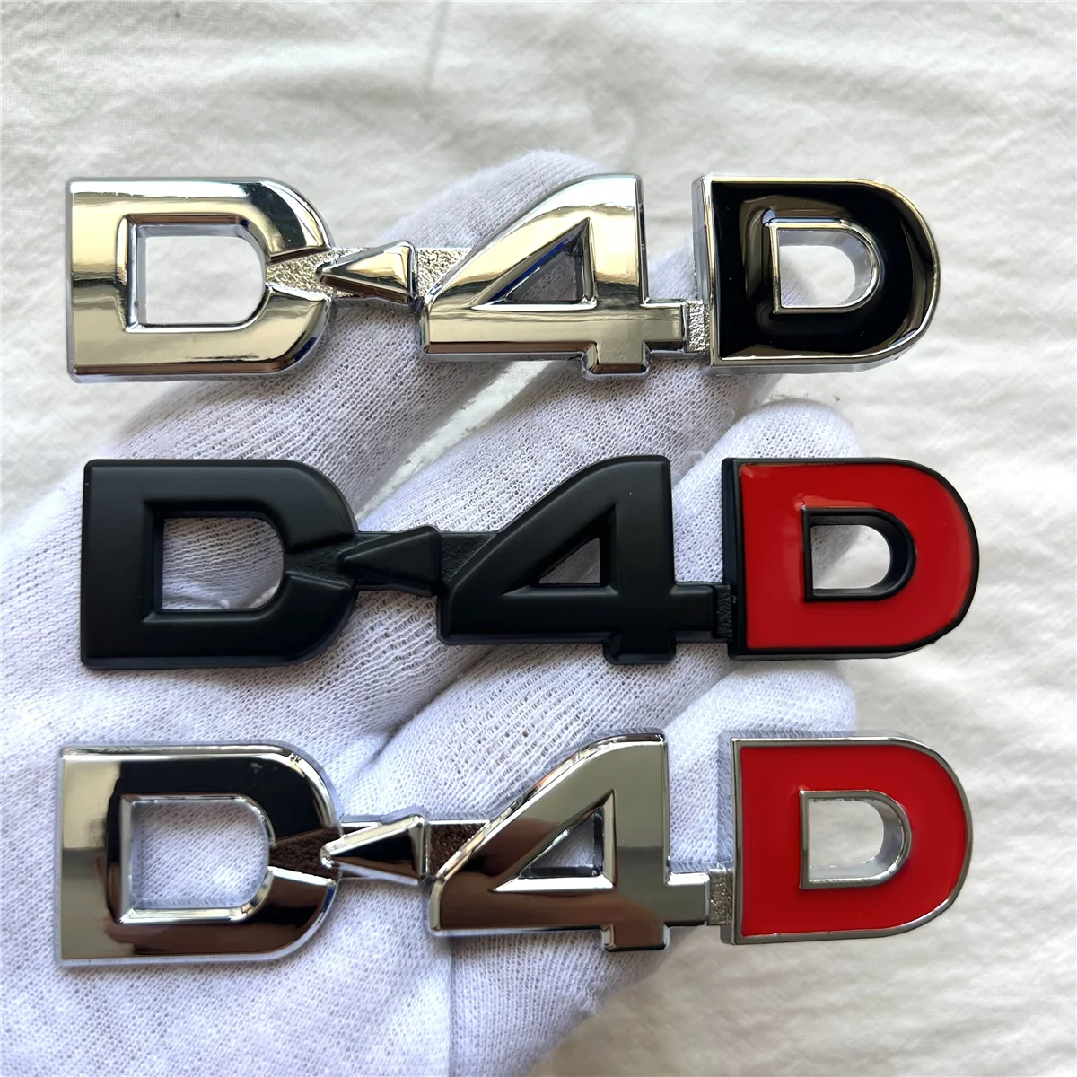 

Metal D-4D car logo suitable for body trunk tail side car sticker decal decorative accessories