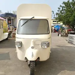 Europe Mobile Electric Adult Tricycle Juice Ice Cream Truck Kiosk Van Beer Bar Tuk Tuk Food Cart for Sale Snacks and Drinks