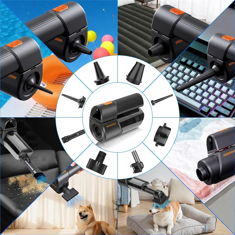 

RM-автомобильный пылесос высокой мощности 20000PA 3-скоростной регулируемый бесщеточный двигатель мини-автомобильный пылесос портативный беспроводной 180 ° Складной