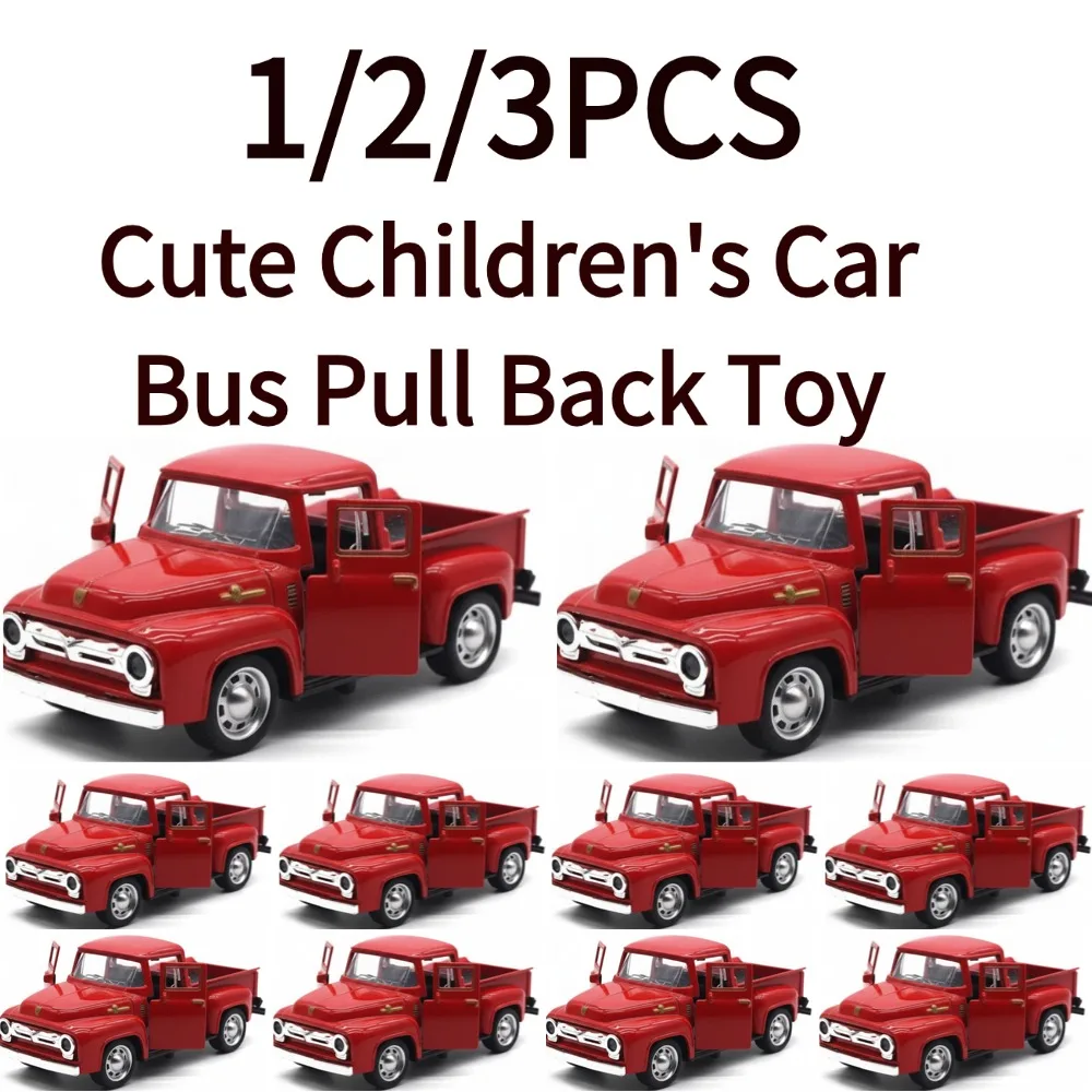 1/2/3PCS 1:32 Modello di Auto In Lega di Simulazione Auto Del Fumetto Sveglio Per Bambini Auto Bus Tirare Indietro Auto Giocattolo Da Tavolo Piccola Decorazione giocattolo
