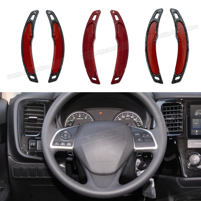 

For Mitsubishi ASX Outlander Lancer Eclipse Cross Evo X Paddle Shifter Carbon Fiber Car Steering Wheel Shift Paddle Extension
