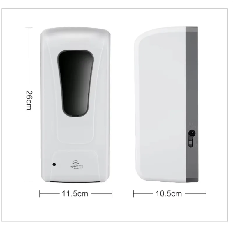 Non-contact wall-mounted 1200ML automatic soap dispenser with level sensor, for restaurants, offices, schools & malls.