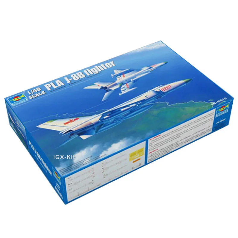 Trumpeter 02845 1/48 Scale  PLAAF J8 J8B J8-B Finback Fighter Plane Airplane Aircraft Toy Gift Plastic Assembly Model Kit