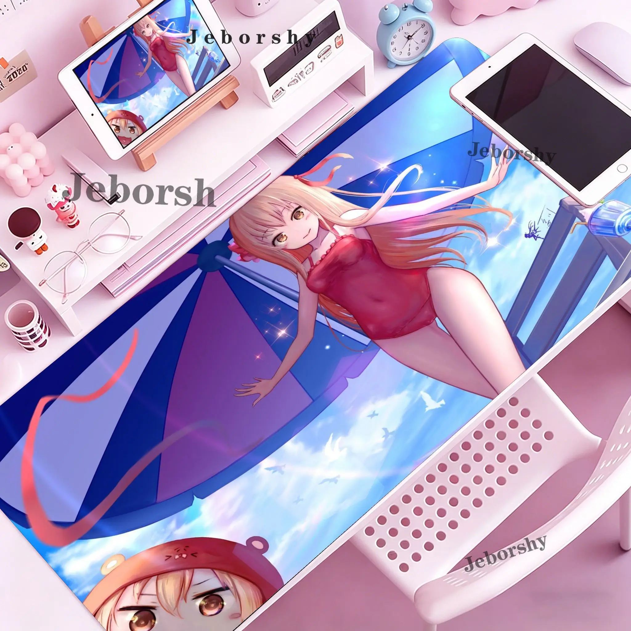 Large Mouse Pad Anime Himouto Umaru-chan Gamer Gaming Mouse Pad Computer Accessories Big Keyboard Laptop Padmouse Speed Desk Mat
