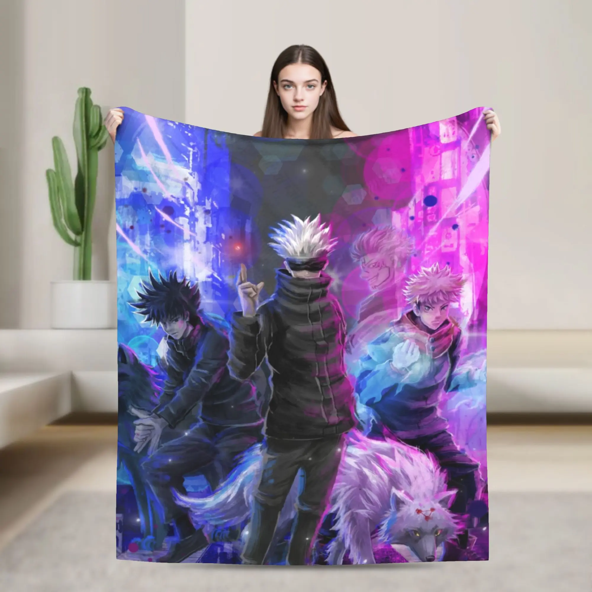 

Фланелевые одеяла в стиле аниме дзюдзюцу кайсен Япония Манга Годзё Сатору Мегуми Юдзи, новинка, одеяло для дома, отеля, дивана, покрывало,