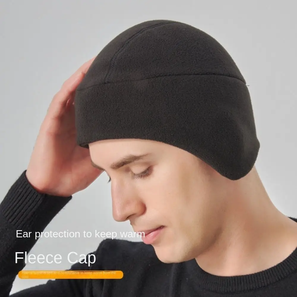 Winter Polar Fleece Beanie Hat Warm Thermal Running Cycling Cap Soft Slouchy Earmuffs Riding Hat for Men Women