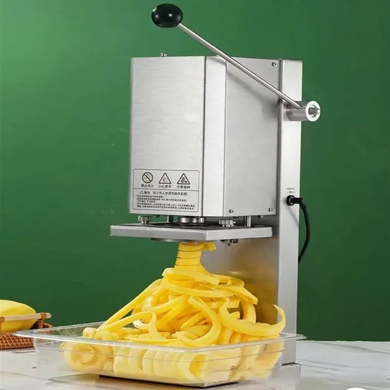 Chips and Curly Fries Machine  Snack Shops Carrot Cutting Stainless Steel 110-240V Automatic Potato