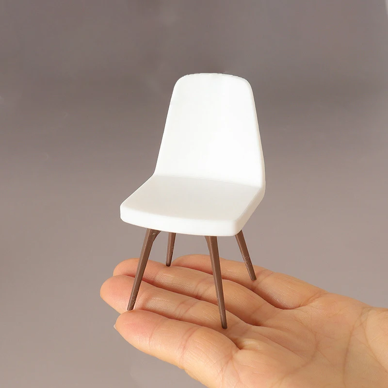 1Set 1/12 Poppenhuis Tafel Stoel Set Simulatie Living Meubels Decoratie Accessoires Micro Scène Bouw Props