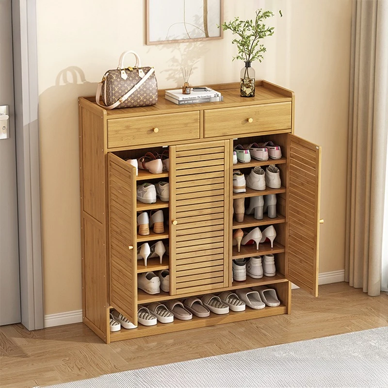 

Прочный многофункциональный шкаф для обуви с большой вместимостью, для дома, с ящиками, многоярусная пылезащитная полка для обуви.