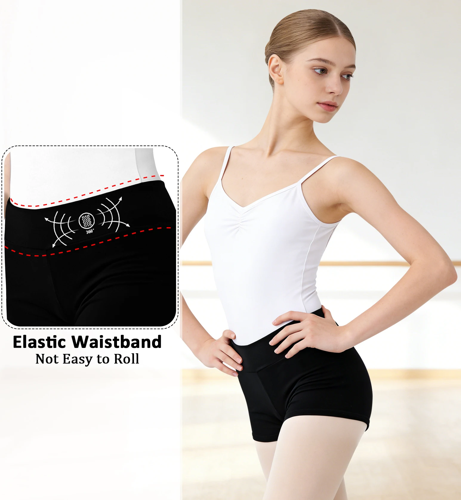 Basic Ballet Shorts for Women and Girls Classic Dance Yoga Gymnastics Sports Training Shorts
