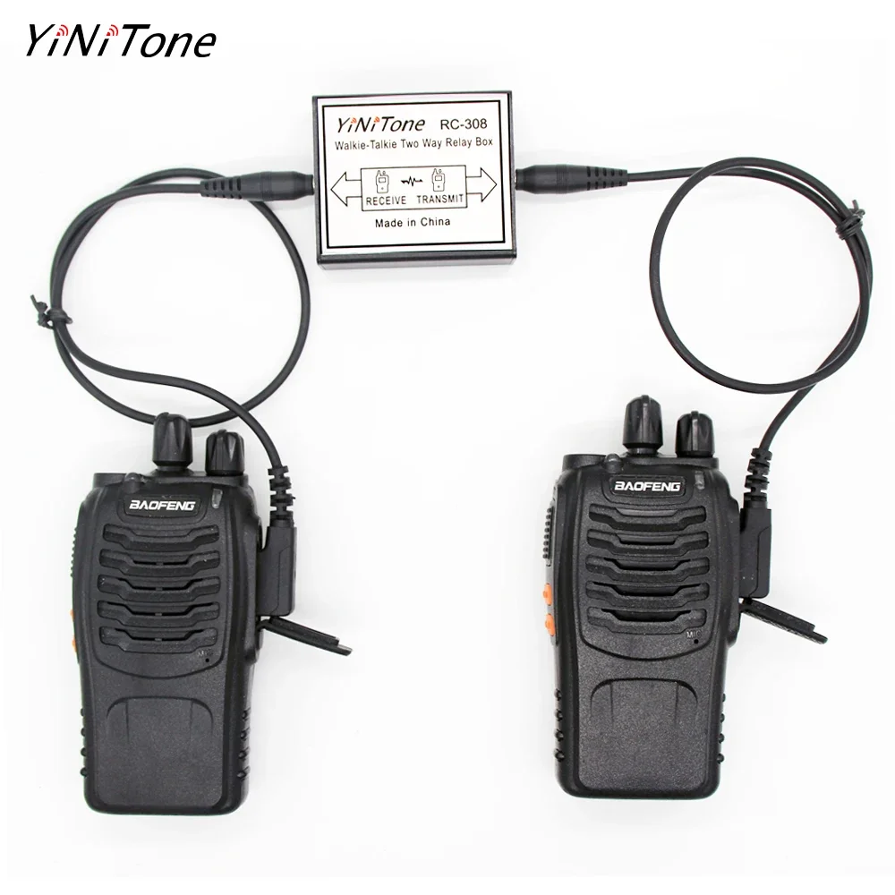 RC-308 Repeater Box Two Way Radio Relay Walkie Talkie  K Port For Two Handheld Radio Baofeng UV-5R BF-888S KENWOD TYT