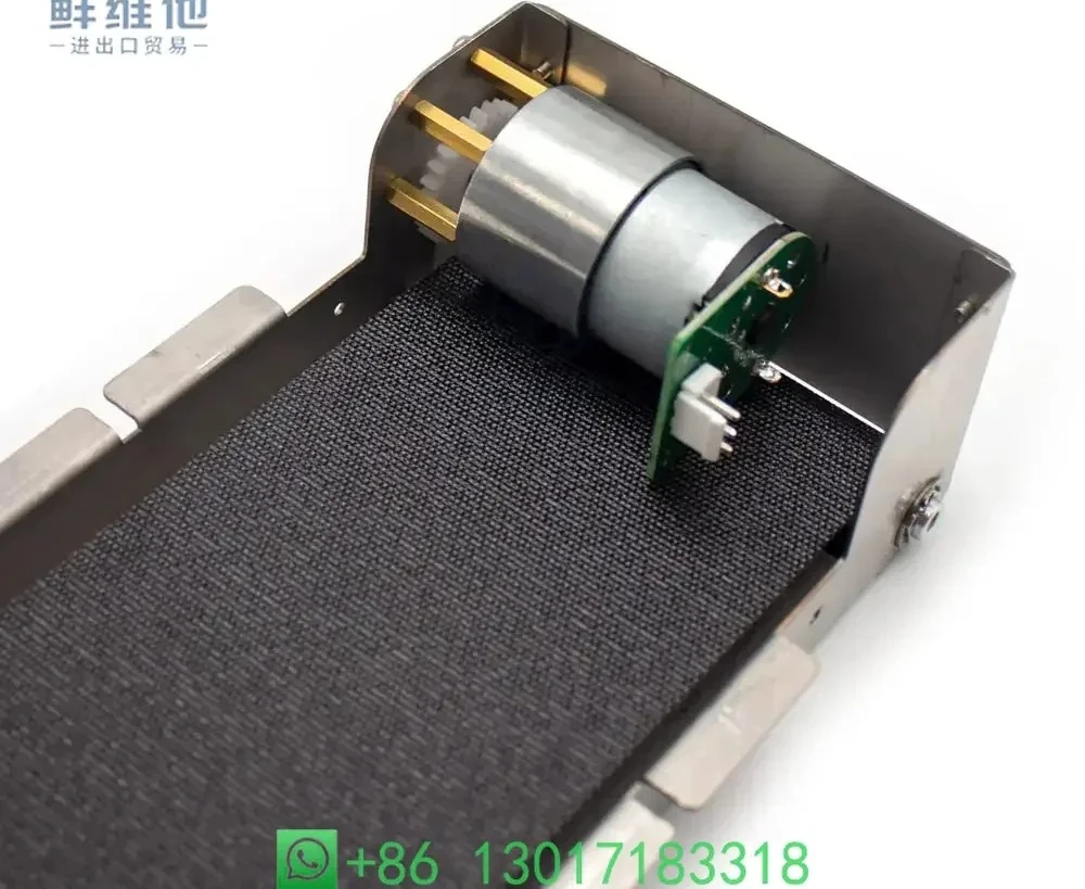 

24V DC Stainless Steel Mini Conveyor Belt 460x85MM Automatic Cargo Conveyor with 3.5-5KG Load Capacity