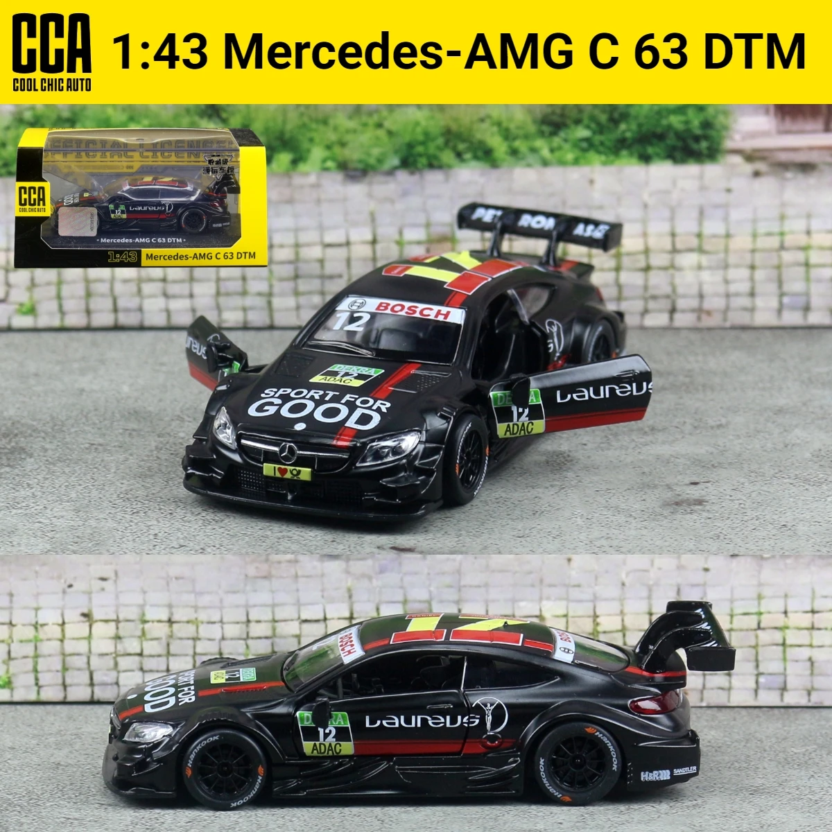 

1/43 Mercedes-AMG C63 DTM Super Racing Toy Car Model CCA 1:43 Diecast Alloy Miniature Free Wheels Pull Back Collection Gift Boys