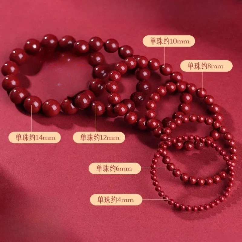 

Natural purple sand animal year cinnabar bracelet beads for men and women couples auspicious peace gift bracelet.