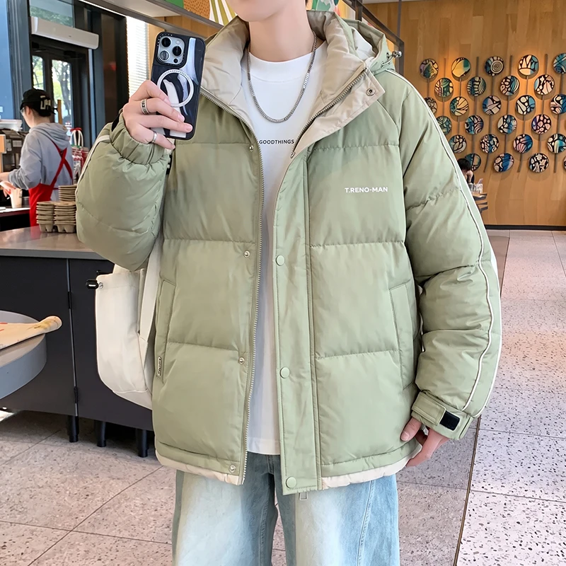2026 Winter New Style Men's Fashion Warm and Thick Hooded Down Jacket, Versatile Coat, Casual Shirt