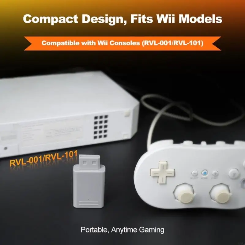 Game Adapter for Wii Console to Converter Adapter with Light 480i/480p/576i Output for PC HDTV