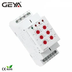 GEYA GRV8-10 NEW 36mm Width 3 Phase Voltage Monitoring Relay with Reset Time 0.1s-10s