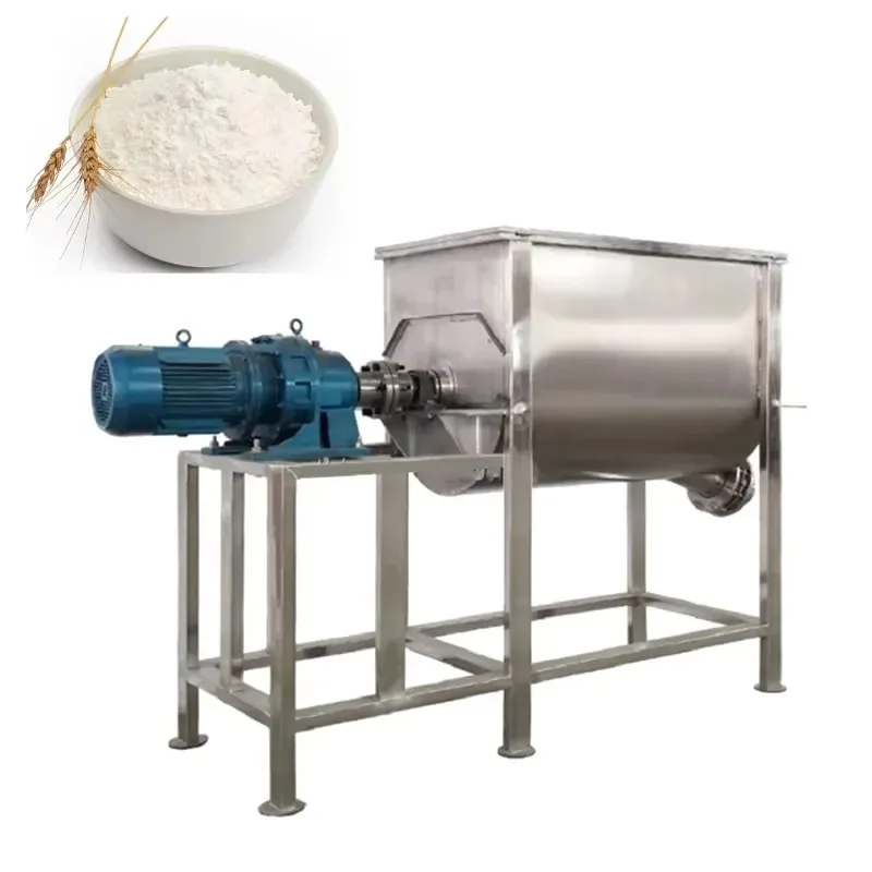 U Shaped Powder Particle Mixer Stainless Steel Drum Food Horizontal Spiral Mixer
