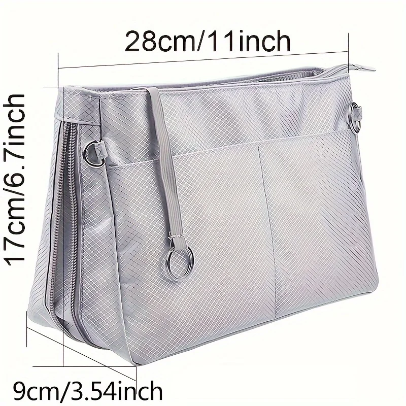 1pc Jacquard Waterproof Nylon Inner Bag In-bag Makeup Bag Storage