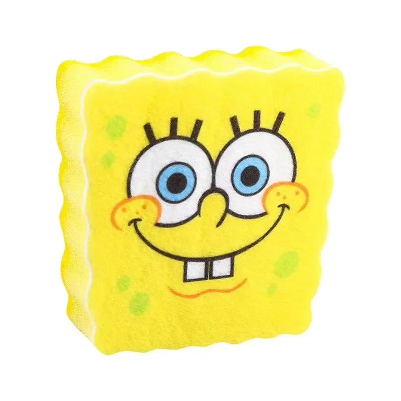 Anime Sponge-bob Dishwashing Sponge Funny Cartoon Cleaning Kids Remove Stains Kitchen Accessories Brush Reusable Cute Sponges