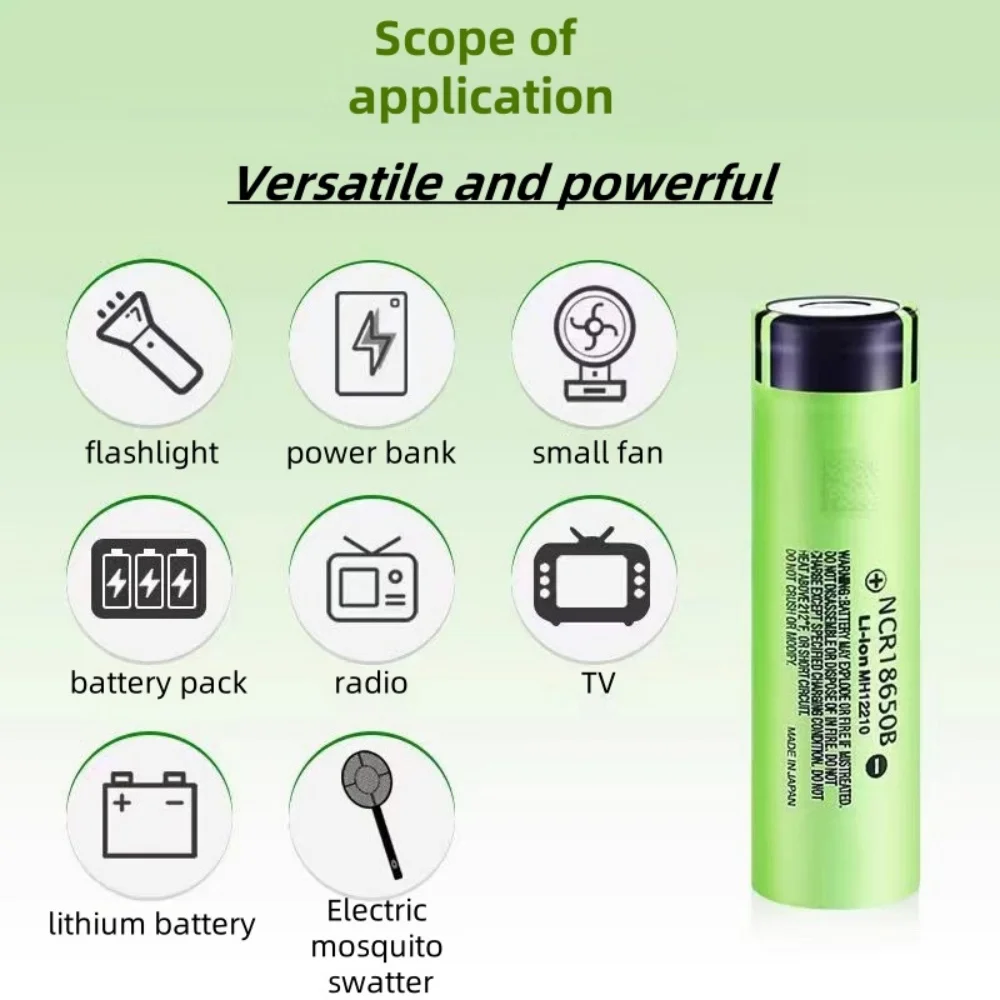 Nowa, oryginalna bateria NCR18650 3400mAh, NCR18650 3.7V 18650 3400mAh, akumulator litowy do latarki, bateria z końcówką. — zdjęcie produktu 5