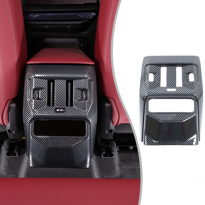 

For BMW X3 G45 2025 ABS Carbon Fiber Car Rear Air Conditioner Air Outlet Panel Anti Kick Cover Trim Decoration Accessories