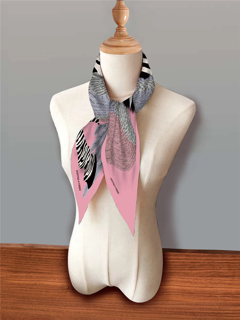 الماس وشاح المرأة بيغاسوس طباعة الأوشحة الحريرية الموضة يلتف باندانا عقال الحجاب الكبير Foulards منديل ربطات القوس فيونكة الإناث #6