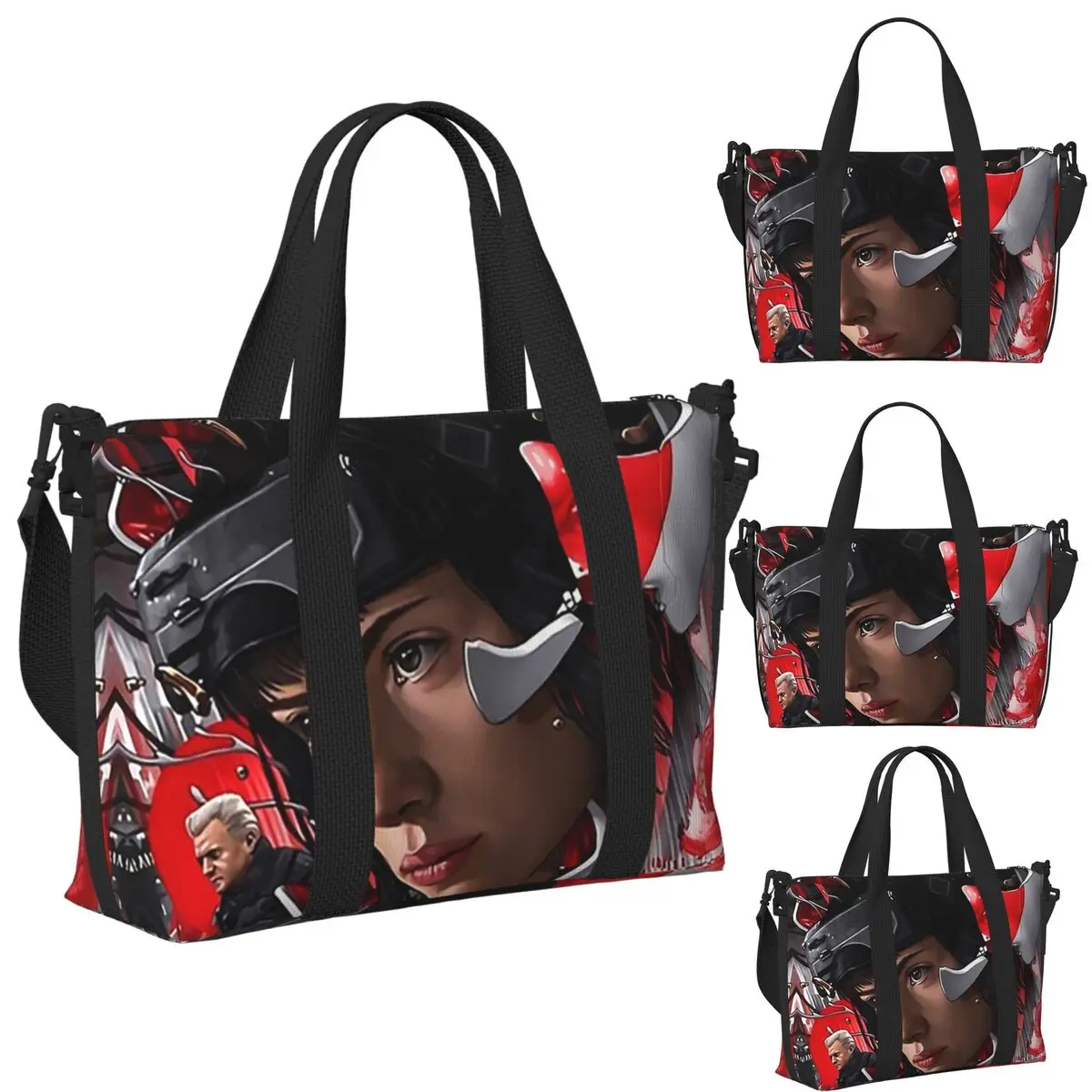 

Пляжная дорожная сумка Ghost In The Shell, большая вместительная сумка для тренажерного зала, йоги, женская дорожная сумка для покупок, сумка на плечо