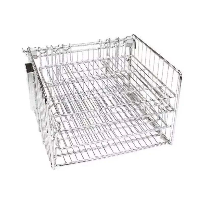 304 Stainless Steel 3 Tier Fried Chicken Basket Rack Deep Fryer Oil Draining Tray Kitchen Cooking Tool for Home Restaurant