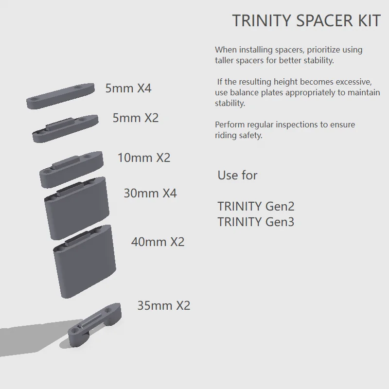 Für Giant TRINITY Triathlon-Fahrrad: TTCar Rest Handle 3D-gedruckte höhenverstellbare Unterlegscheiben und Abstandshalter, für Fahrradteile und Komponenten
