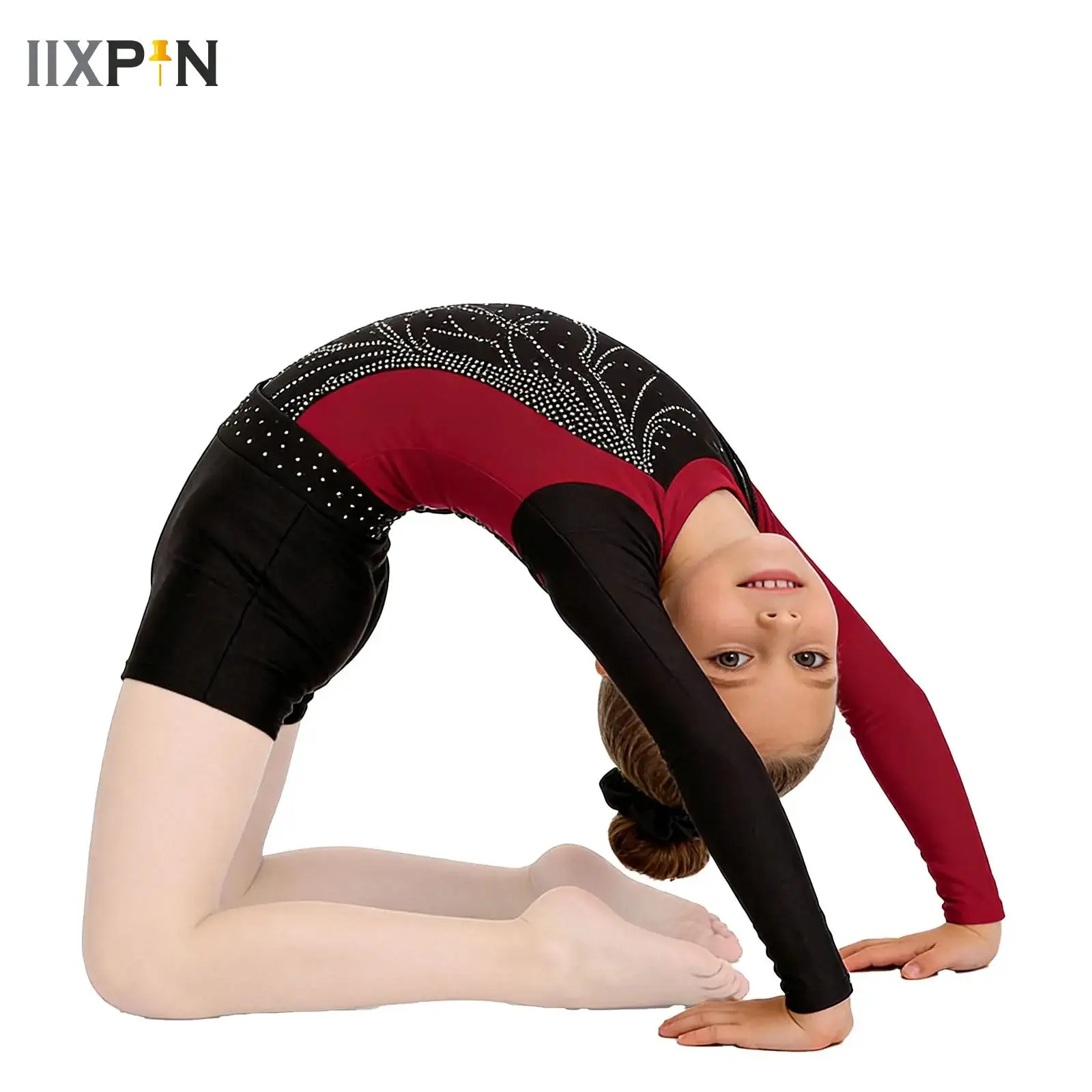 

Kids Girls Long Sleeve Gymnastics Dance Set Ballet Leotard Bodysuit Jersey Teens Jumpsuit for Girl Children Practice Costume