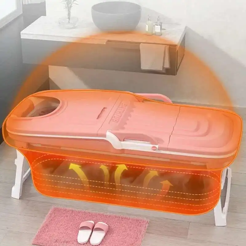 High Temperature Resistant Household Bath Barrel Adult Bath Barrel Folding Bathtubs Thickened Large Thermal Insulation Bath Tub