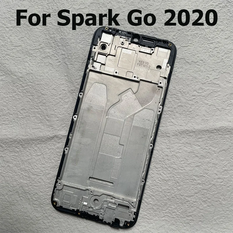 New For Tecno Spark Go 2020 2022 2023 2024 Middle Frame Front Bezel Cover Metal Chassis Housing Back Plate LCD Holder