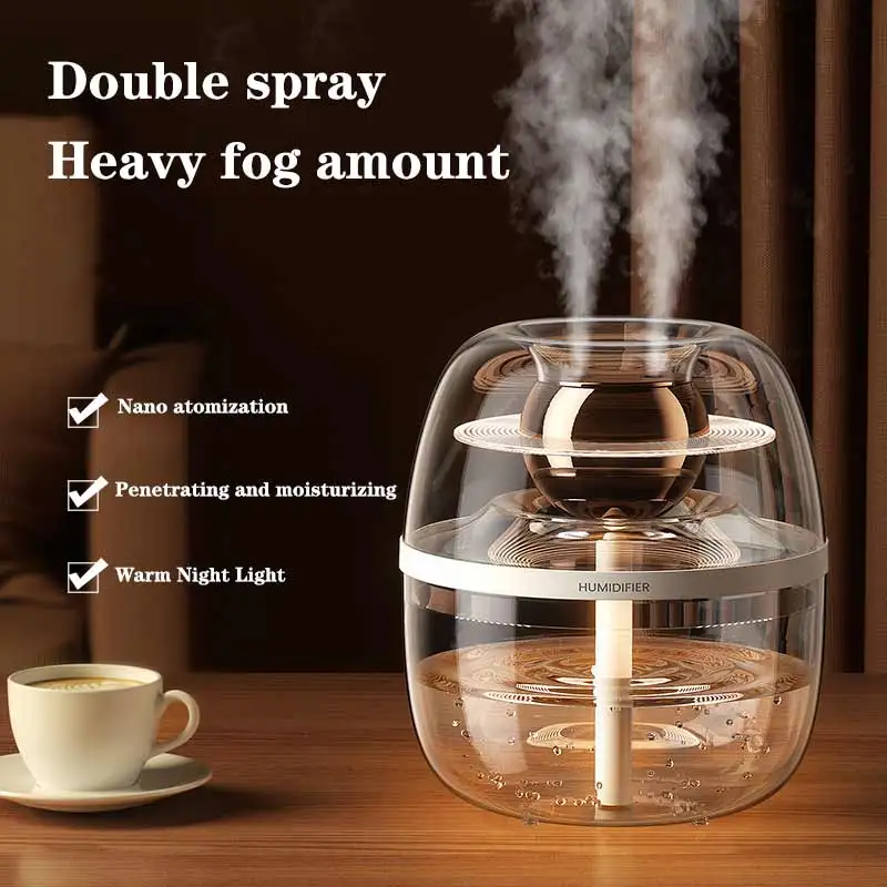 Fully Transparent Crystal Humidifier For Household Use, Large Capacity Bedroom, New Silent Office, Heavy Ffog Air Humidifier