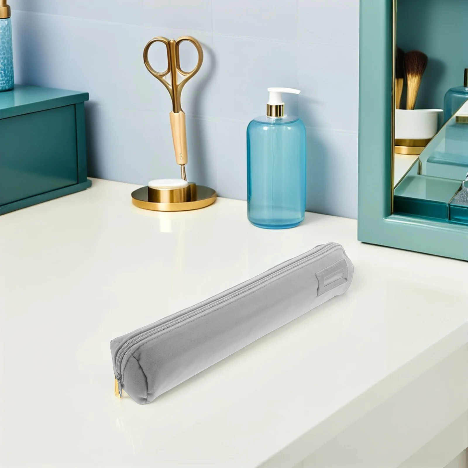 Travel Jewelry Storage Bag Compact Organizer Case with Zipper Pouch for Women Girls Lightweight Portable Minimalist Style