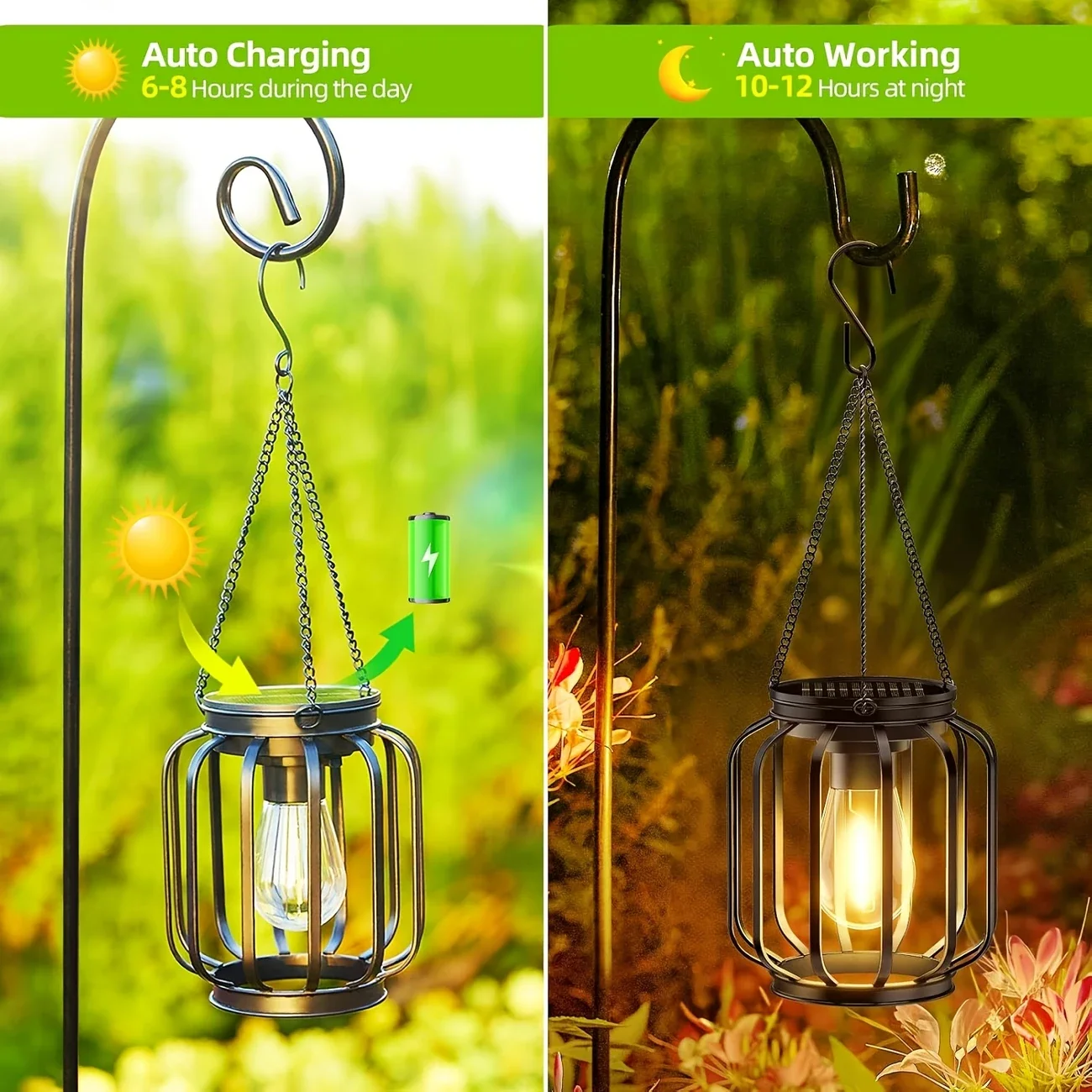 1/2 pièces lanterne solaire lu - Outdoor Lighting Chandelier avis et prix