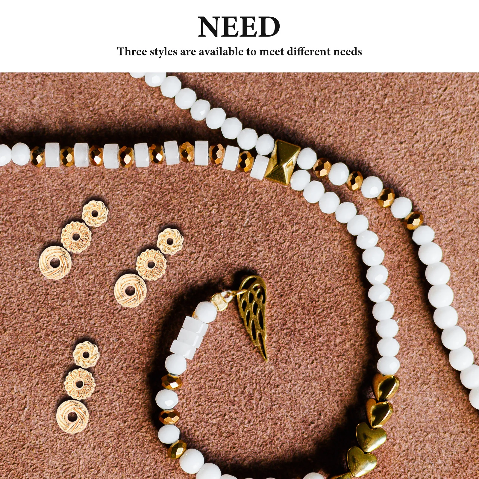 300 قطعة خزر عازل سبائك الزنك فضفاض الخرز المعدني DIY بها بنفسك صنع المجوهرات أساور القلائد أقراط لوازم الحرفية