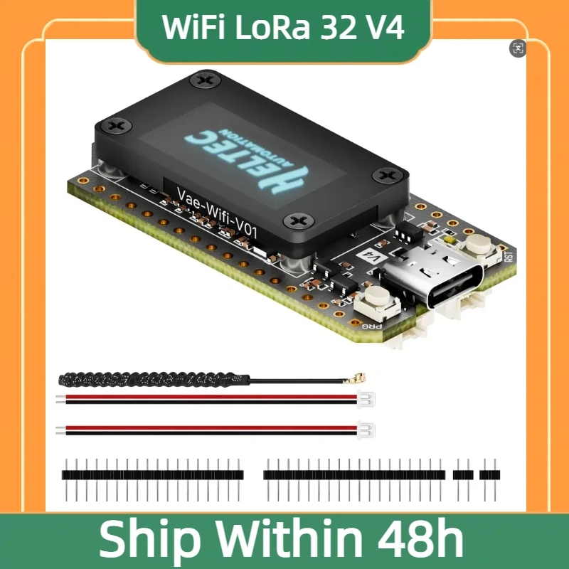 

Heltec Металластичный Wi-Fi LoRa 32 V4 Dev-Board ESP32 SX1262 GPS 0,96 дюйма OLED на солнечной энергии WiFi BLE Низкая мощность для Arduino IoT