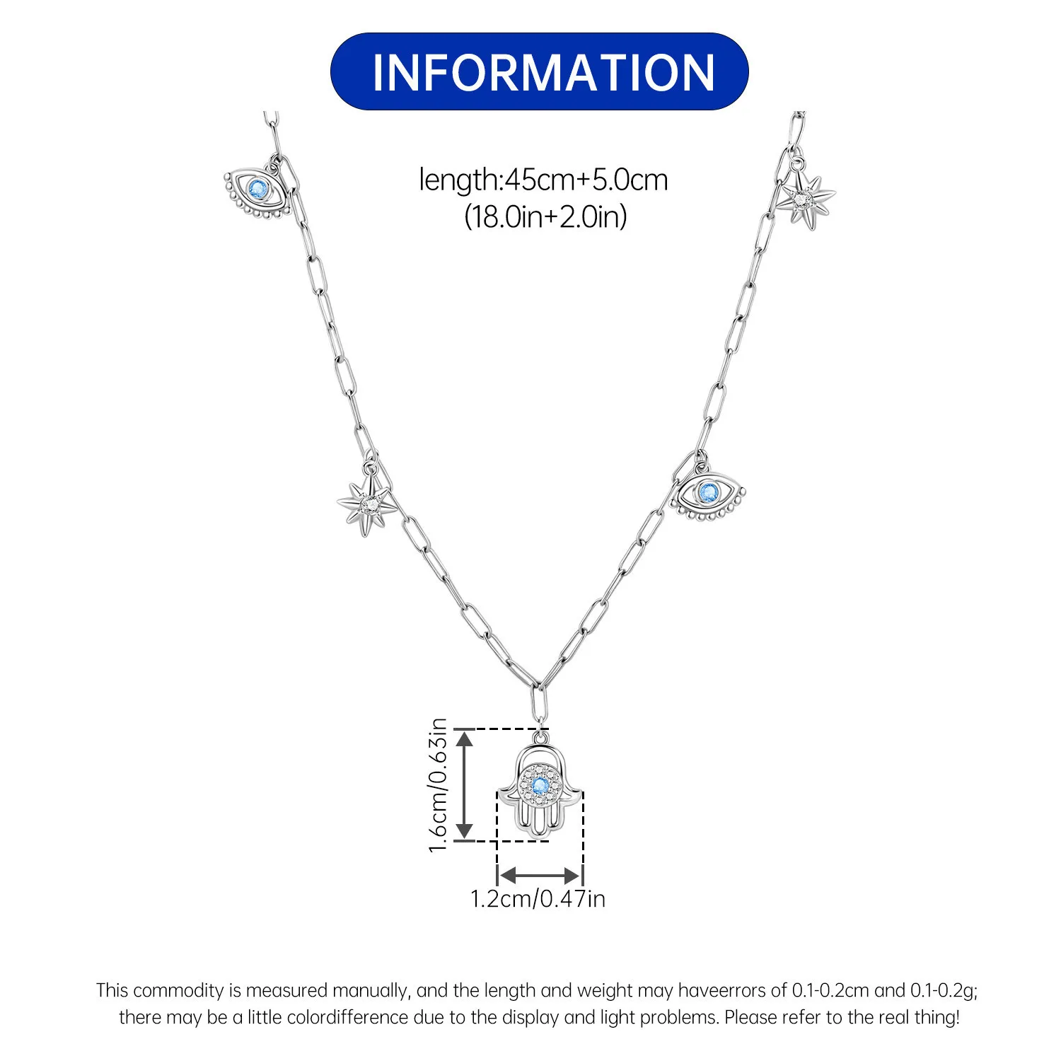 Orstarry S925 Sterling Silber Stern Blauer Mond Sonne Halskette für Frauen Geburtstag Originelle Geschenke Mode Feiner Schmuck – Detail 9
