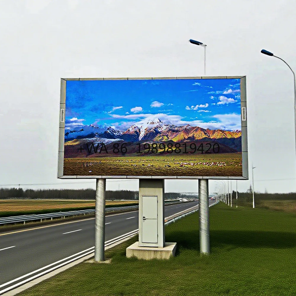 تخصيص تخصيص ثابت SMD P2 P3 P4 P5 P6 P8 P10 مقاوم للماء عرض عملاق في الهواء الطلق LED شاشة الإعلان ثلاثية الأبعاد الرقمية Bil