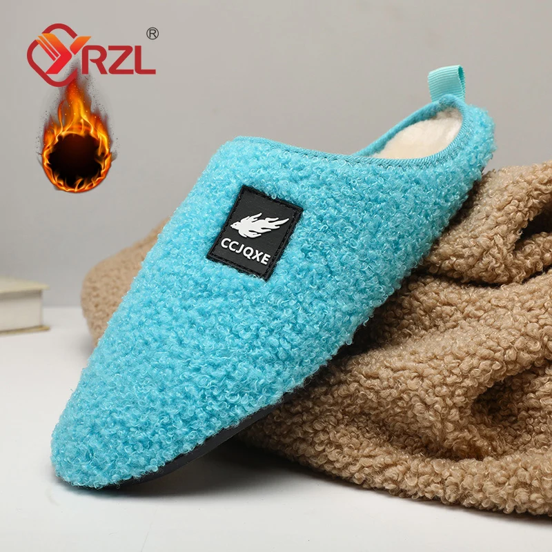 

YRZL Women's Slippers Indoor Soft Sole Anti Slip Men Flats Comfort Warm Cotton Shoes Man Lightweight Floor Shoes Female Slipper