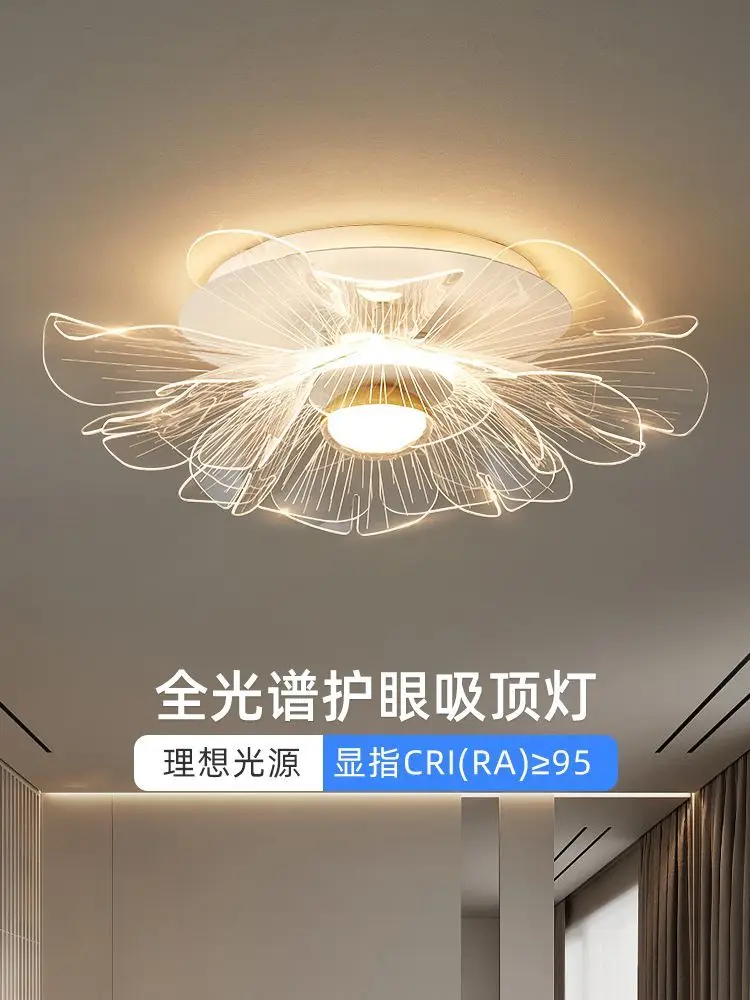 Bedroom ceiling light Modern minimalism Master bedroom study Cream wind Petal wedding room lamp