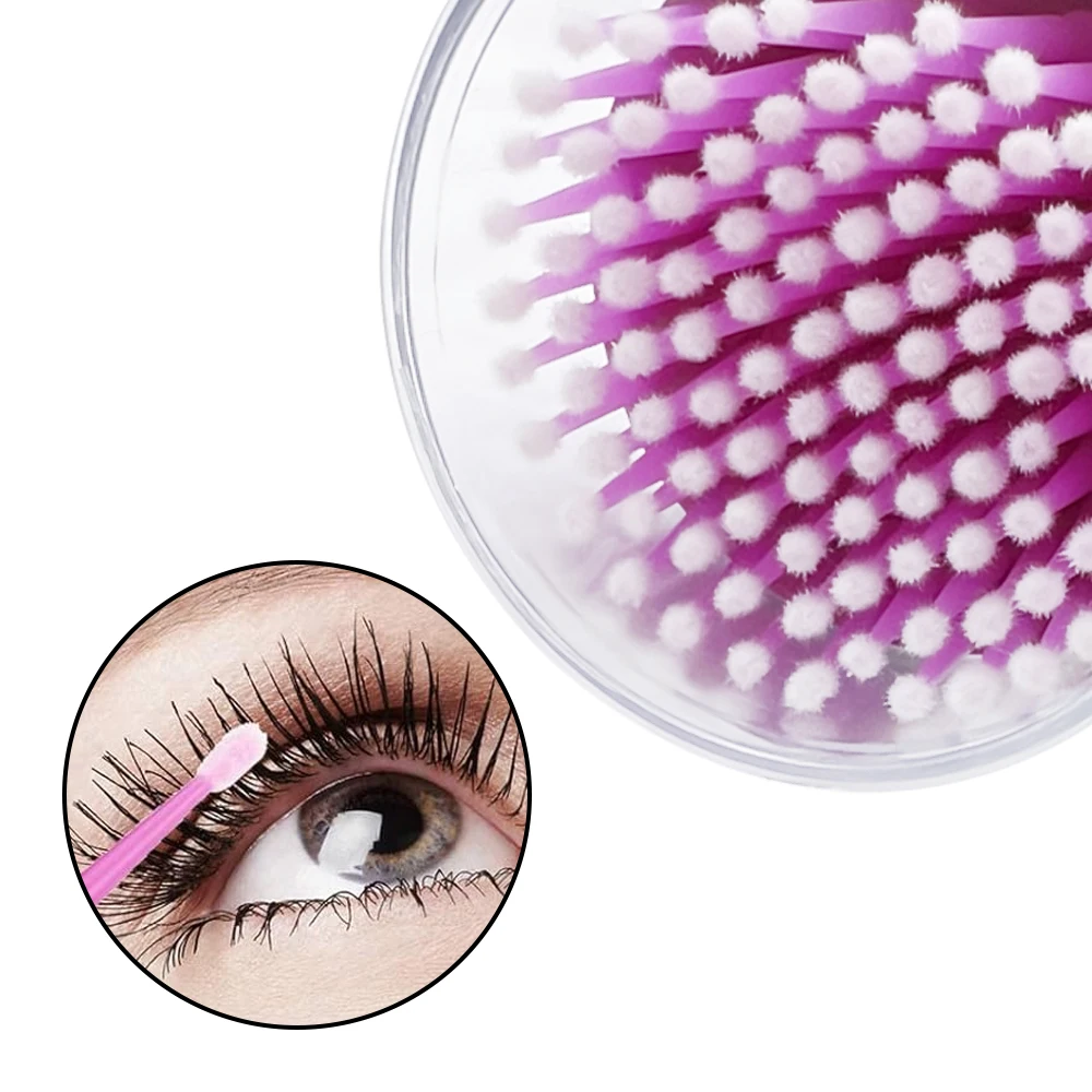 200pcs Dental Disposable Micro Applicator Brush /Disposable Eyelash Brushes With Protable Box Dentist Care Cleaning Tool